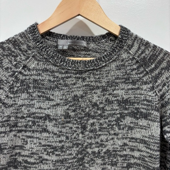 360 Cashmere Heathered Gray Crew neck Sweater Size XS - Picture 2 of 7